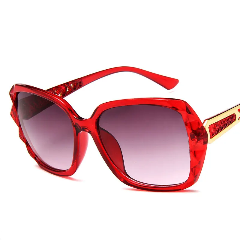 Овальные женские солнцезащитные очки роскошные трендовые для улицы большие от