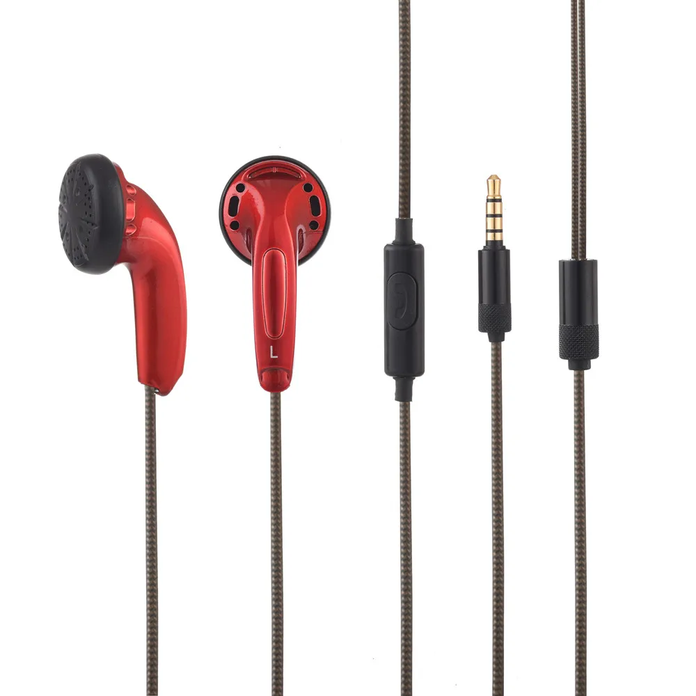Новый FENGRU CMX500 DIY MX500 In-ear с плоской головкой Наушники Hi-Fi наушники регулятор баса DJ