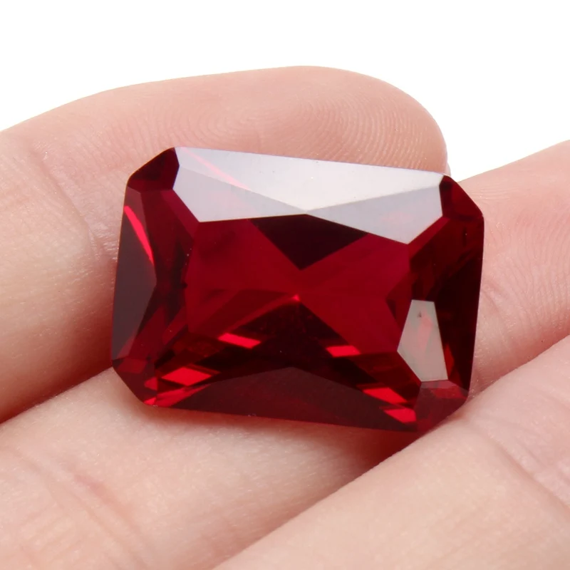 Модный 18.52CT кроваво-красный рубин 13x18 мм изумрудная огранка AAAA+ неоправленный полудрагоценный камень, изготавливаемый по методу "сделай сам" ювелирных изделий Свадебный декор декоративные ремесла