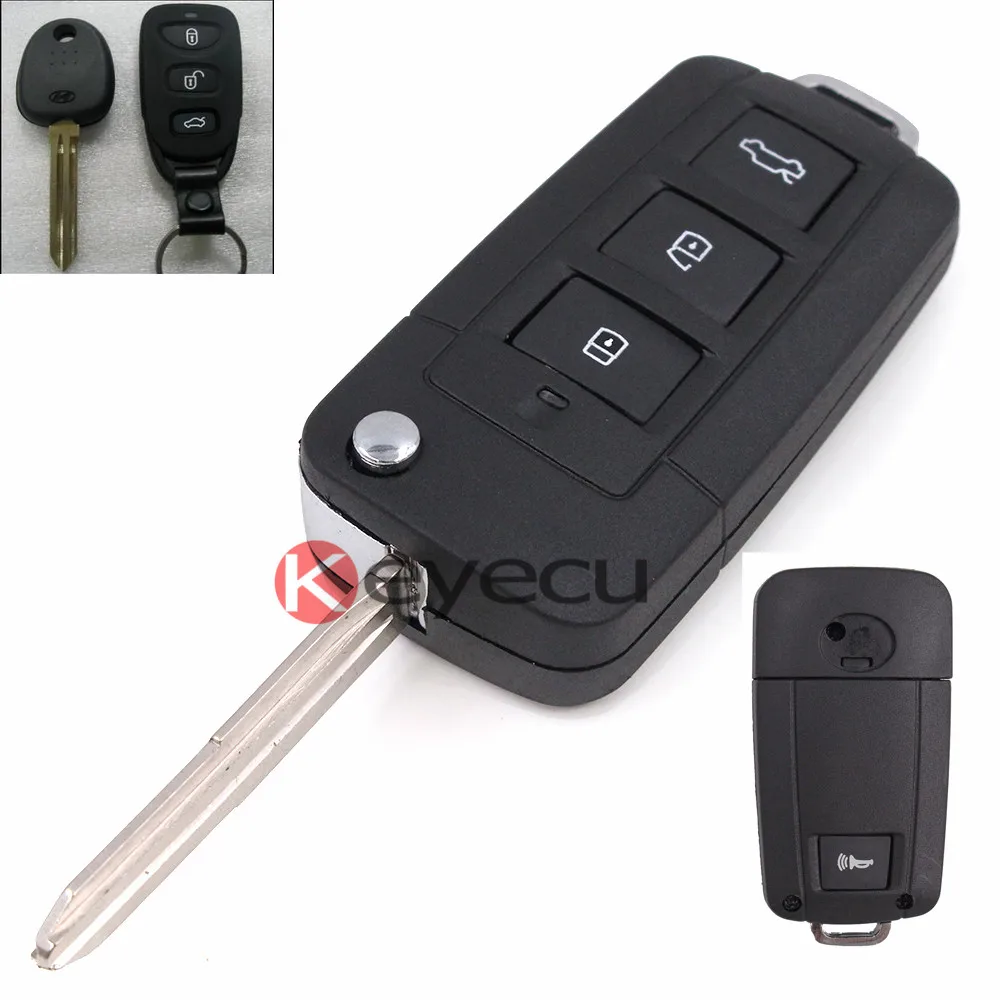 Модифицированный сменный корпус KEYECU складной дистанционный ключ бесключевой