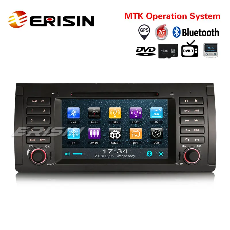 Erisin ES739B 7 &quotMTK автомобильный DVD GPS плеер IPOD 3G RDS DVR система для BMW E39 E53|Автомагнитолы|