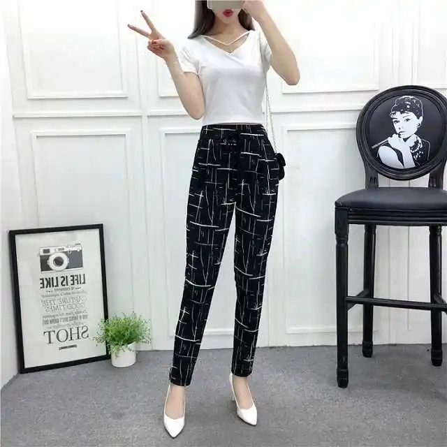 2018 весенние и осенние леггинсы в Корейском стиле женские узкие шаровары с