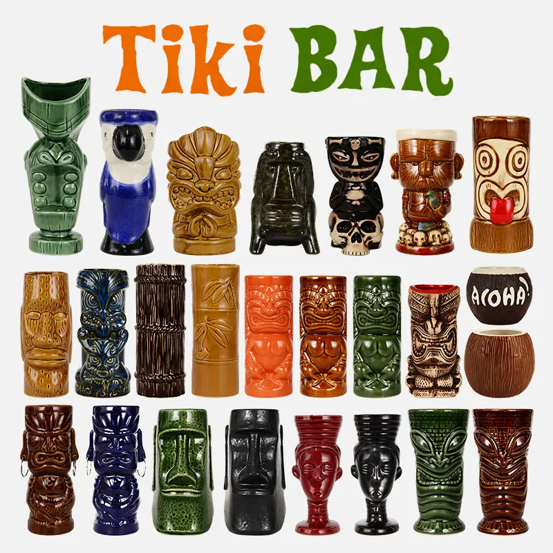 Гавайские кружки Tiki Коктейльная чашка кружка для пива напитков вина