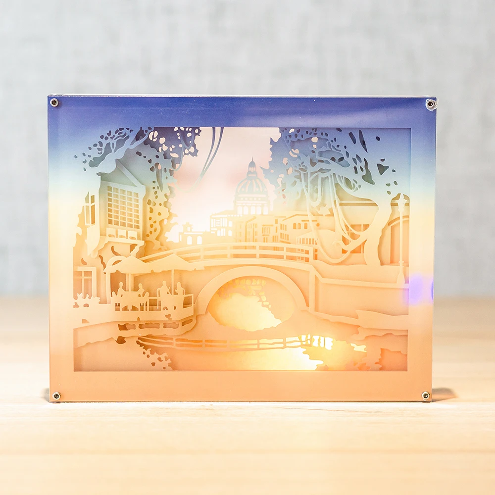 Gift for friend and child light shadow paper carved lights diy creative birthday gift small lamp night kid | Дом и сад