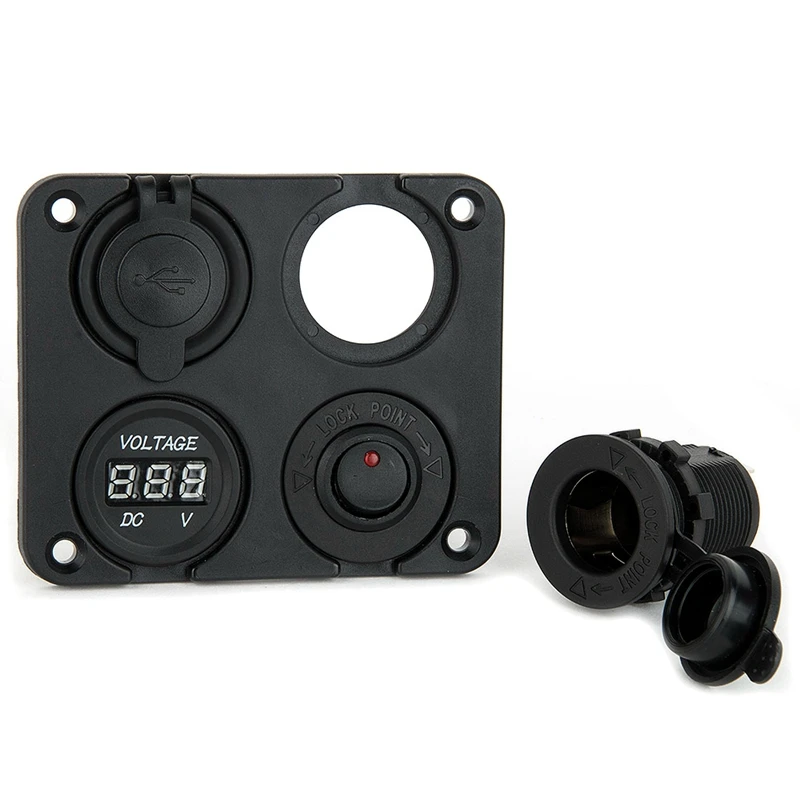 Водонепроницаемая 2 микро-розетка для прикуривателя клавишная панель