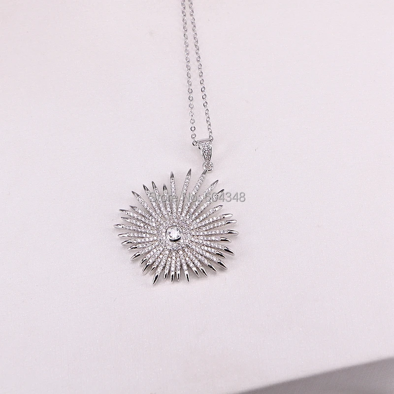 5 нитей Zyunz Micro Pave CZ Подвески с солнечным цветком золотые серебряные розовые