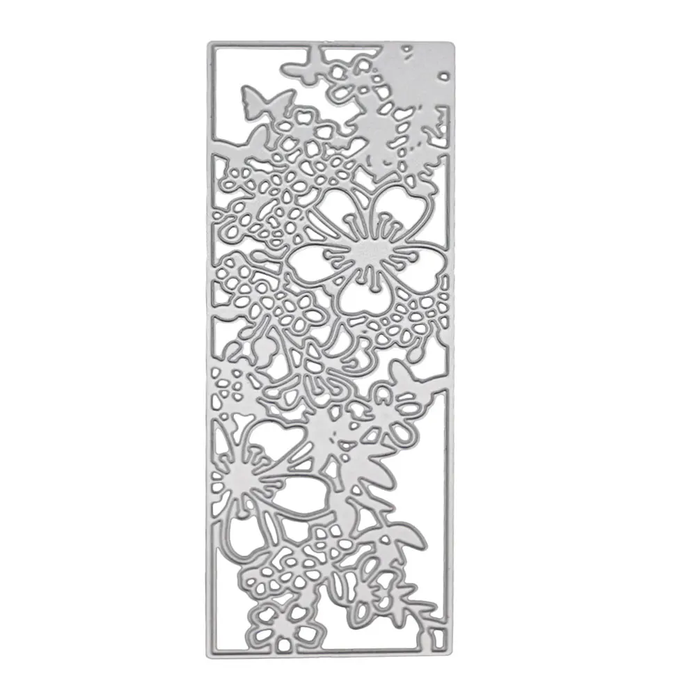 Flowers A Цветы рамки металлические режущие штампы трафарет для DIY скрапбукинга карты для создания альбома тиснение прямоугольные штампы и штампы Новинка - Цвет: Flowers A