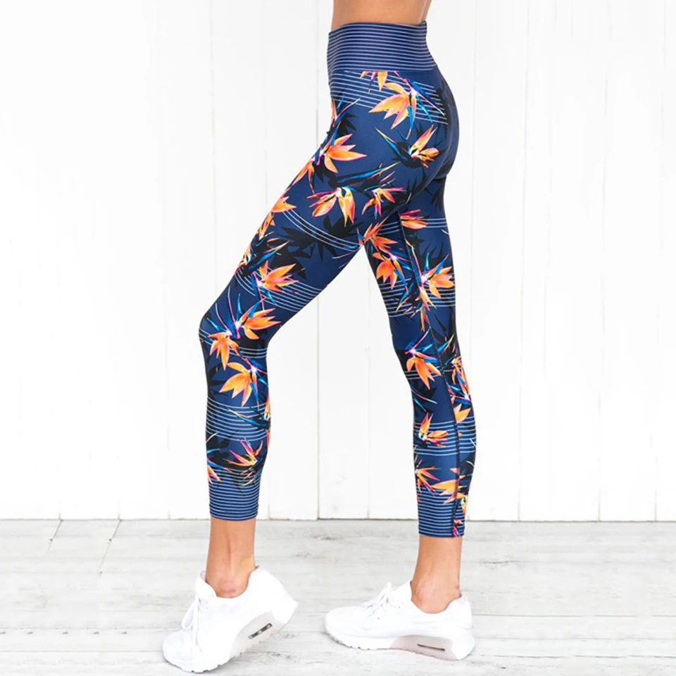 Бесшовные леггинсы с высокой талией Pantalon Yoga Femme Push Up Gym полосатые женские для