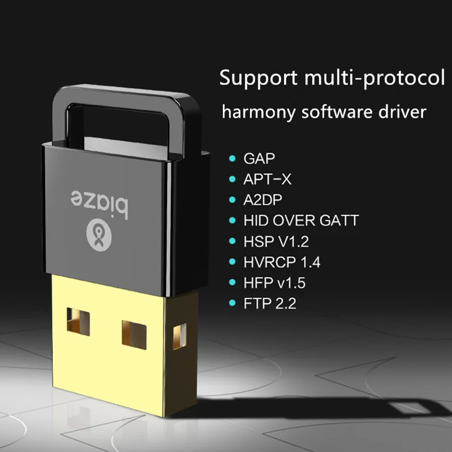 Беспроводные USB Bluetooth адаптеры Biaze 4,0 USB Bluetooth Донгл телефон музыкальный Bluetooth передатчик приемник для ПК ноутбук компьютер