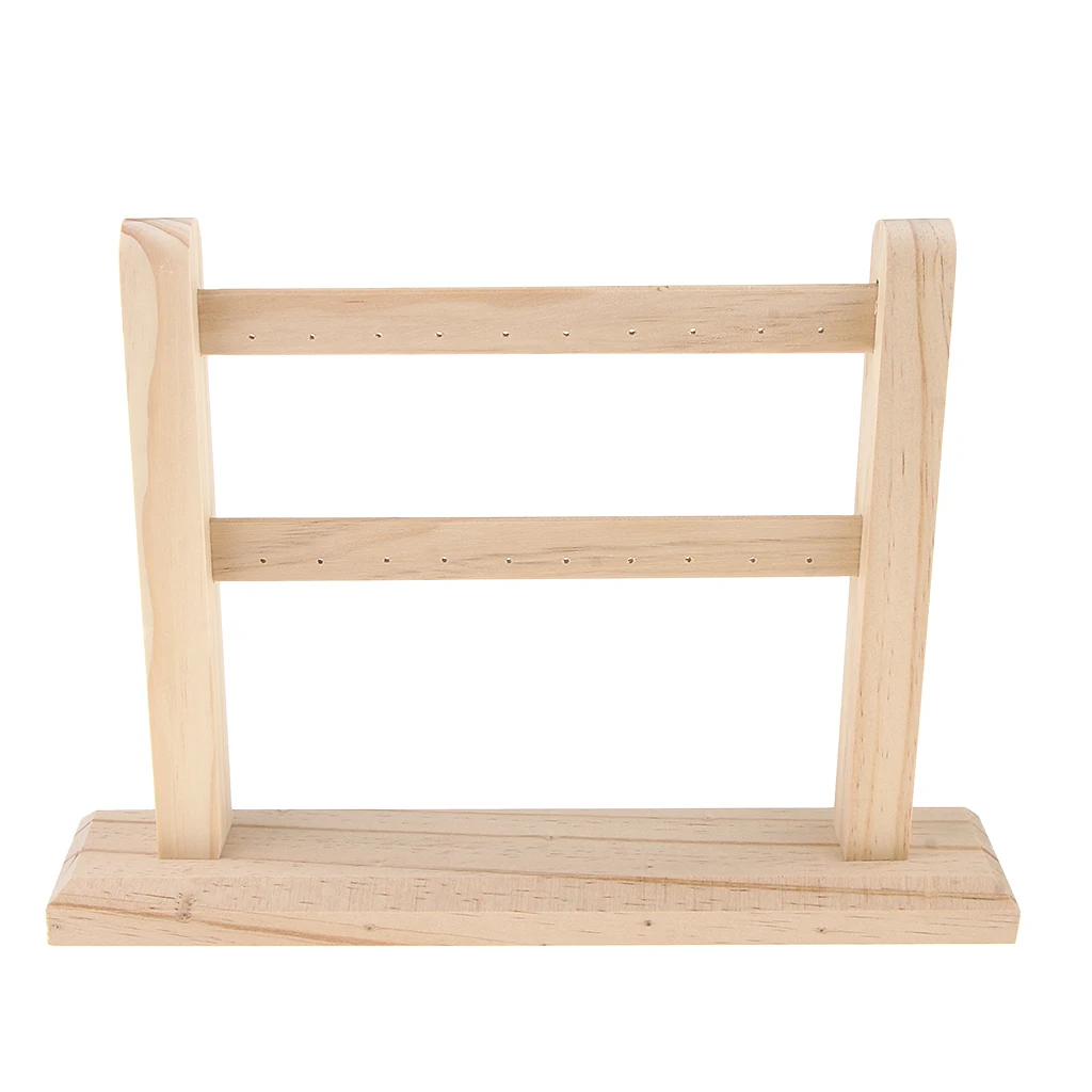 

20 Holes 2-Tier Jewelry Display Stand Holder Earring Organizer Showcase Rack for Earring Hanging Organizer Jewelry 30x22cm