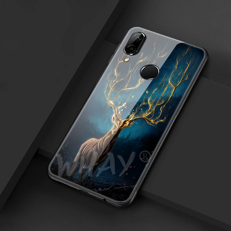Встроенная чехол для huawei Nova 3 Роскошные картины Стекло Coque P20 Pro P Smart Коврики 10 Lite