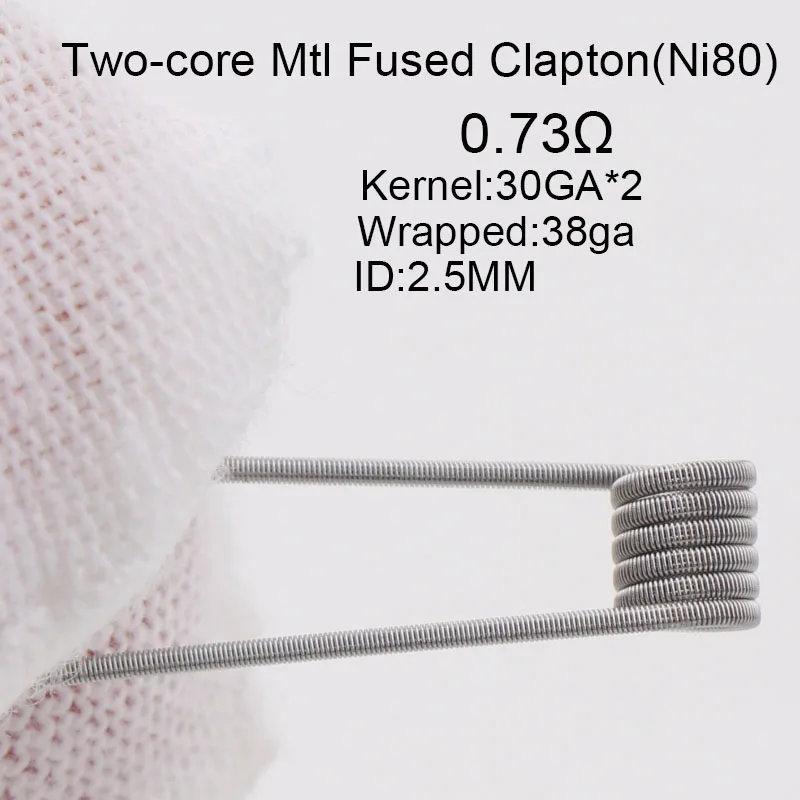 Mtl-2-30-38-ni80 50/100 шт XFKM тончайший MTL Fused Clapton с сопротивлением готовые катушки A1 SS316 Ni80 для MTL вейпер RDA RTA танк-Атомайзеры высокое сопротивление - Цвет: Mtl-2-30-38-ni80