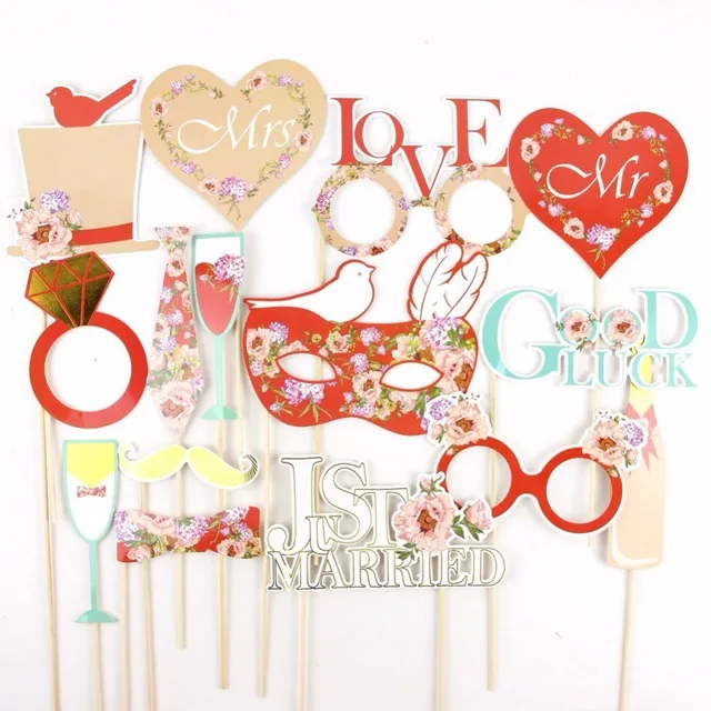 Summer Party Photo Booth Props Hawaiian Wedding Decoration Photobooth Bridal Shower Event Supplies|supplies party|supplies wedding |