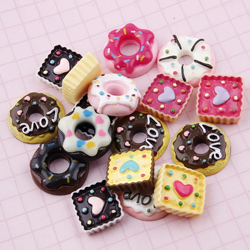 20 шт микс Торт Смола плоская спина кабошон крем хлеб еда для DIY Kawaii Ремесло
