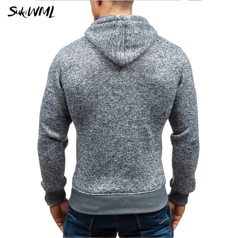 SUKIWML толстовки для мужчин 2018 новые на молнии мужские кардиганы осенние Sudaderas Hombre