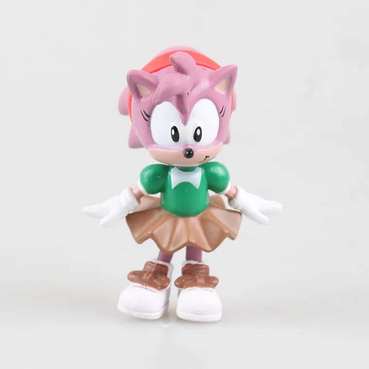 [Новинка] 30 шт./лот sonic Ежик 7 см Фигурки SEGA игрушечные ПВХ игрушки звуковые