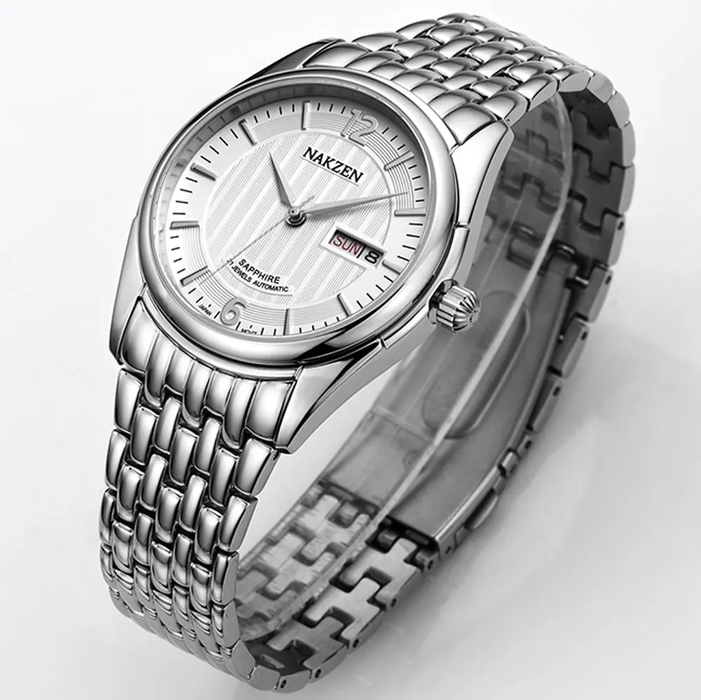 Men Watches Classic Miyota Automatic Mechanical 5Bar Waterproof Stainless Steel Business Clock For Male Wrist Watch | Наручные часы