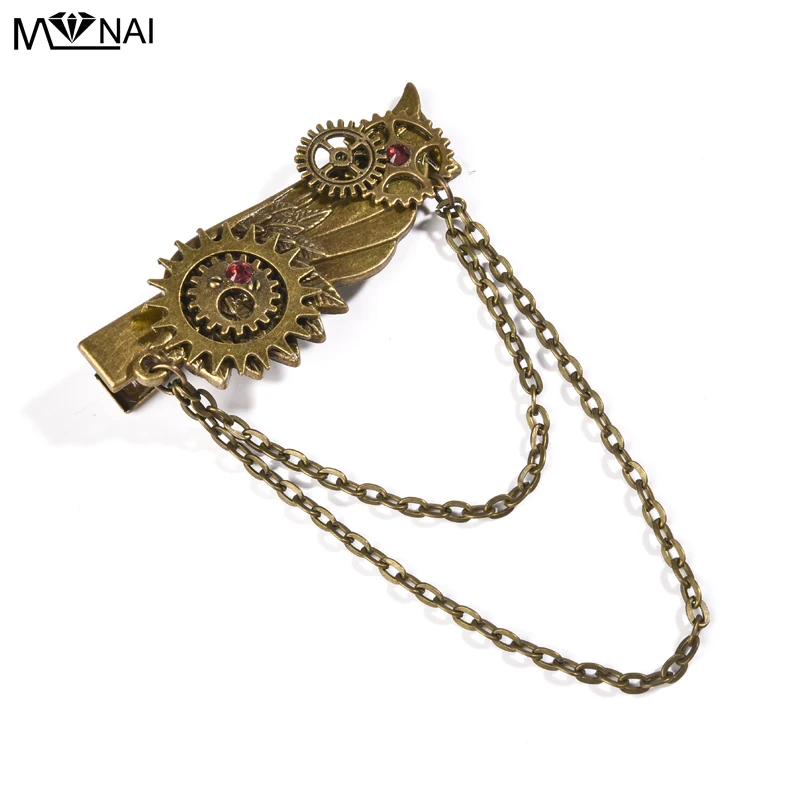 Паровая заколка для волос в стиле панк ретро с крылышками Готическая цепочка