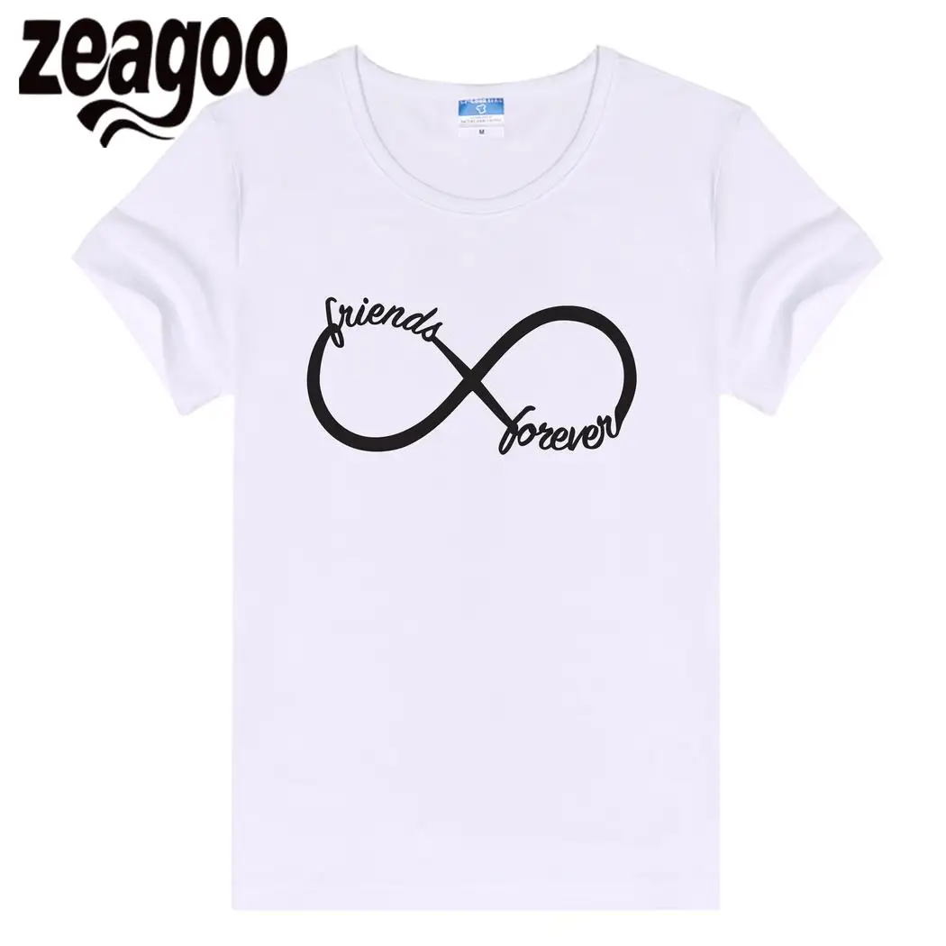 Zeagoo Повседневное Для женщин с круглым вырезом короткий рукав Футболка друзья