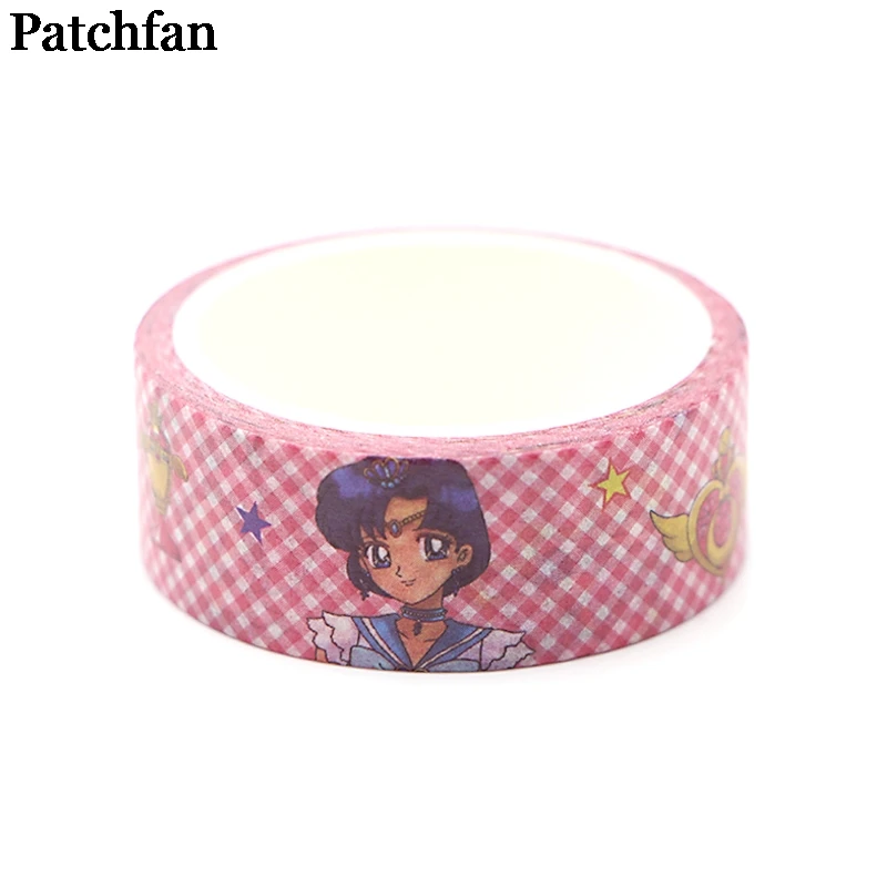 Patchfan Сейлор Мун мультфильм Винтаж Книга Забавные DIY Скрапбукинг дети клей васи маскирующая Лента Печатный узор наклейки A2081