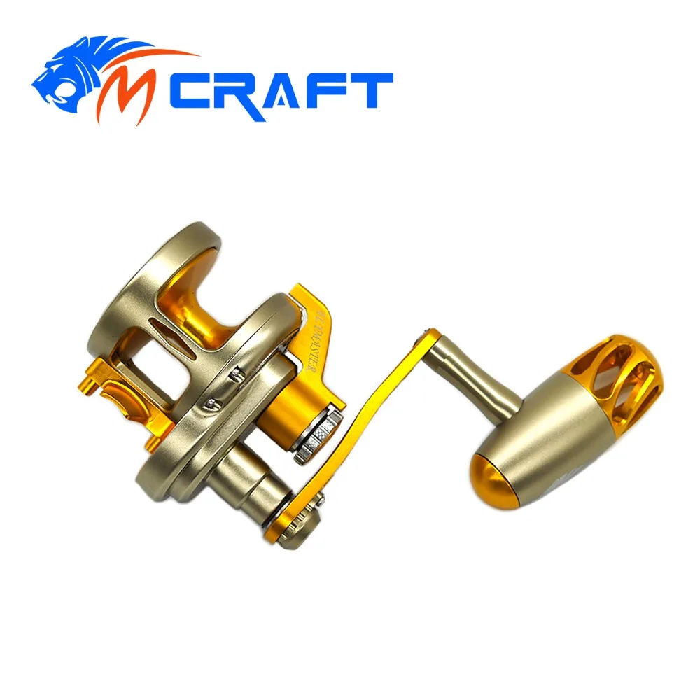 Медленная отжимная Рыболовная катушка полностью металлическая CNC алюминиевые