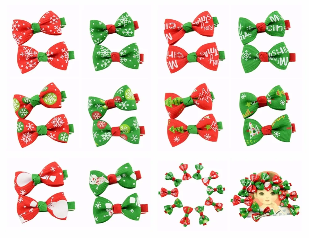 Милые заколки для волос с бантом девочек 20 шт./лот детские Детские аксессуары