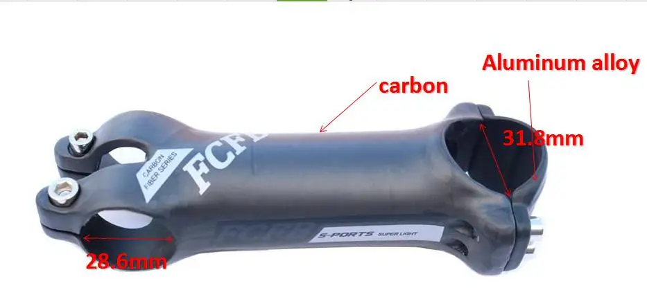 FCFB matte full carbon stem mtb bike road bicycle cycling parts 31.8*28.6*70/80/90/100/110mm 110mm 121g | Спорт и развлечения