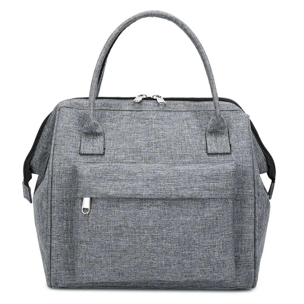 Grey Портативный Термоизолированный Bento Tote ланч-мешок сумка для хранения продуктов Контейнер Горячая Распродажа - Цвет: Grey