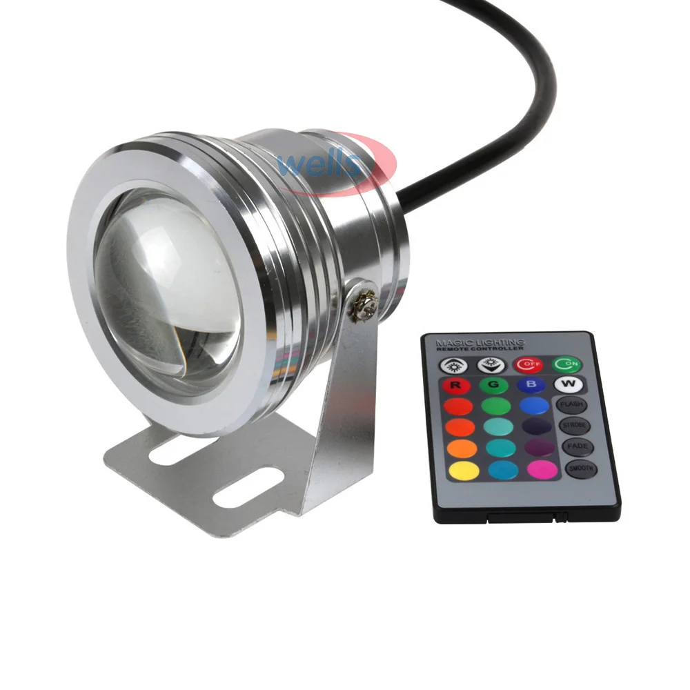 10 Вт светодиодный наружный светильник IP67 подводный RGB/белый/теплый белый Светодиодный точечный светильник меняющий Цвет прожектор светильник для сада светильник