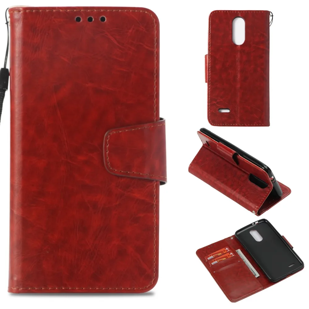 Роскошный кошелек флип винтажные чехлы из искусственной кожи для LG K4/K8 2017