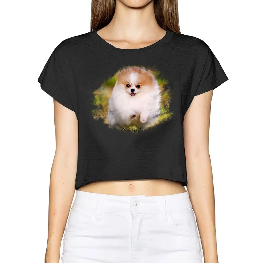 SAMCUSTOM Camisetas настоящий короткий новый pomeranian 3D печать летняя модная уличная