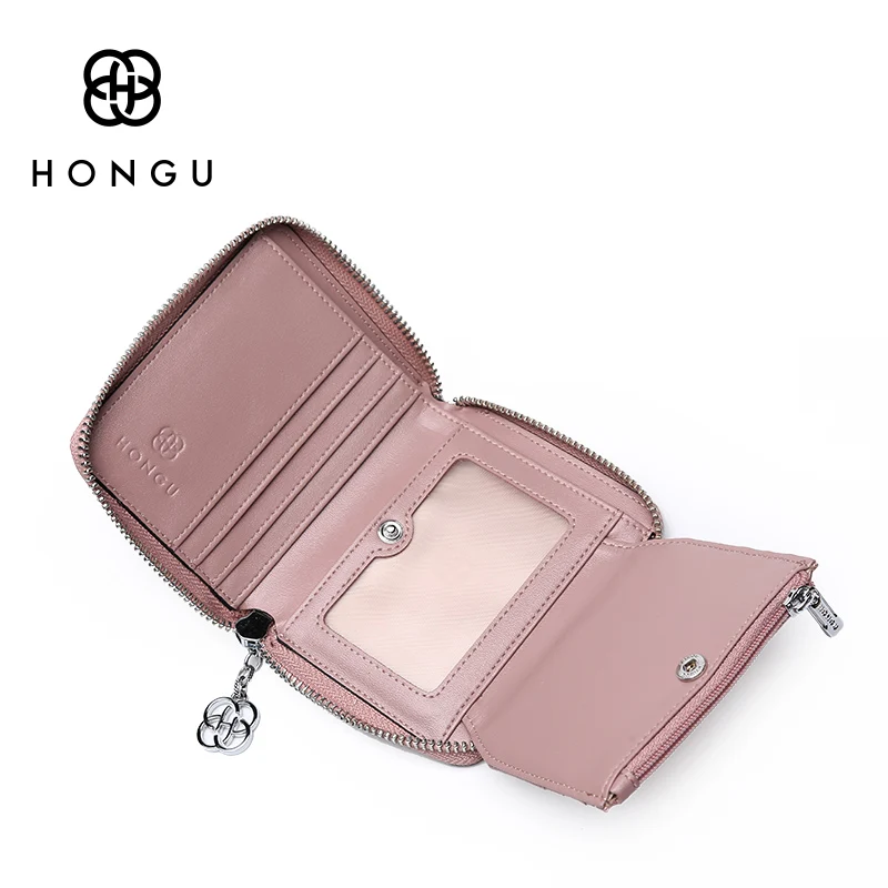 Hongu Топ Слои корова кожаные сумки Для женщин кошелек держателя фото Портмоне