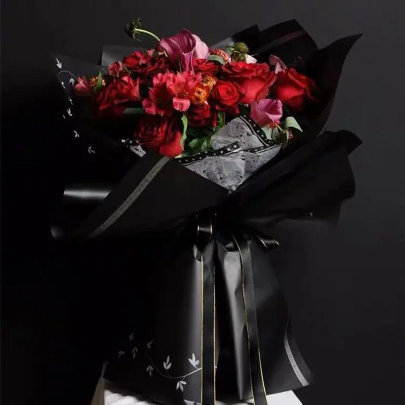 

No Sandpaper Flower Branch Packaging Thick Opp Waterproof Classic Flower Packaging Wedding Ceremony Decoration Supplies