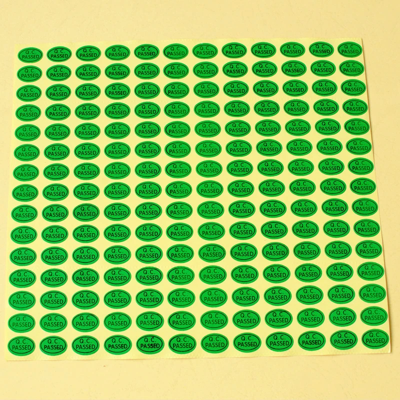 9x13 green ZGTGLAD 1 лист самоклеющиеся контроль качества пройденные наклейки этикетки для дома, школы, офиса поставка Лидер продаж - Цвет: 9x13 green