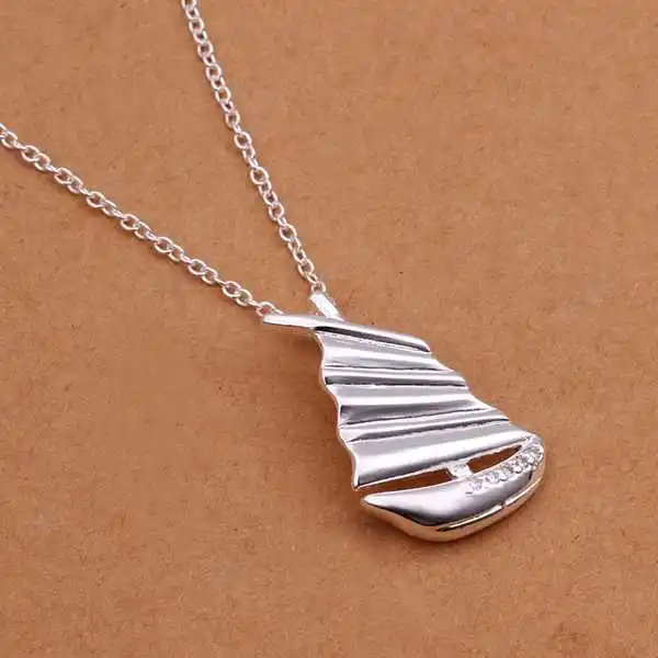 Free Shipping Accessory 925 Silver Necklaces &amp Pendants Fashion Jewelry Sailing Pendant Necklace SN333 Gift For Wome | Украшения и