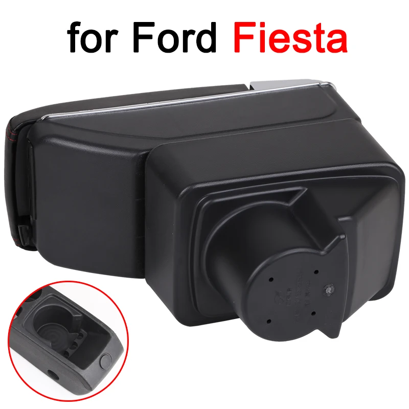 Для Ford Fiesta подлокотник коробка Ford Fiesta Универсальный центральный автомобильный подлокотник для хранения коробка Подстаканник Пепельница Модификация аксессуары