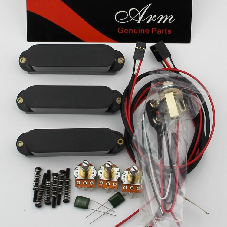 Настоящая черная трехкомпонентная активная электрогитара SMD35ACT Korea Artec OEM|pickups