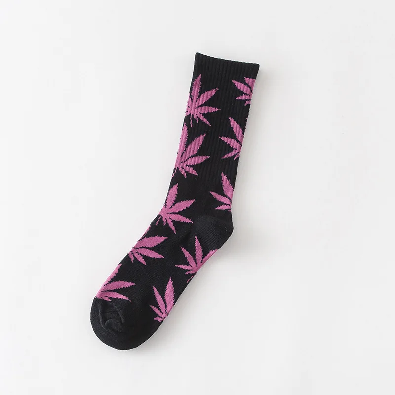 heifen 1 pair Men's Fashion Business Weed Hemp Cotton Socks Street Fashion Skateboard Couple Girls Harajuku Trend Socks Give Men a Gift - Цвет: heifen