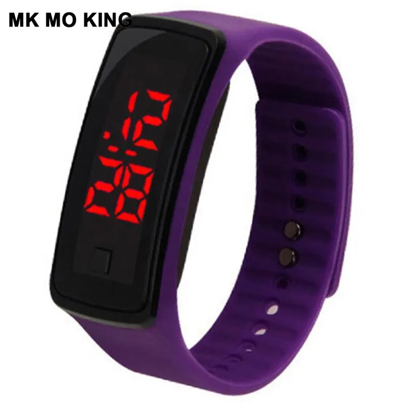 Пара подарков спортивные светодиодные электронные цифровые часы силиконовые