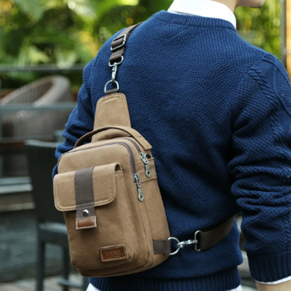 Мужская холщовая Высококачественная сумка-мессенджер на плечо дорожная сумка