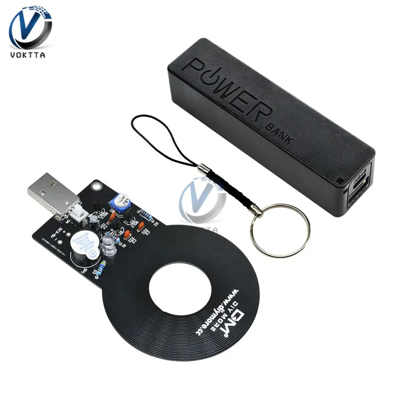 DIY Kit детектор металла Комплект Электронный комплект DC 3 V-5 V 60 мм Бесконтактный Сенсор борту модуль детектор металла 18650 USB Мощность банк чехол