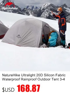 NatureHike 1 человек вигвам палатка двухслойный Сверхлегкий складной тент водонепроницаемый палатки для кемпинга