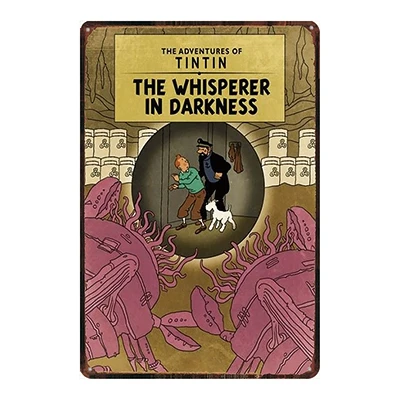 DU2216 Tintin мультфильм жестяная вывеска металлическая тарелка потертый шик железная живопись детская комната настенный бар домашнее искусство Ремесло Декор 30X20 см DU-2217 - Цвет: DU2216