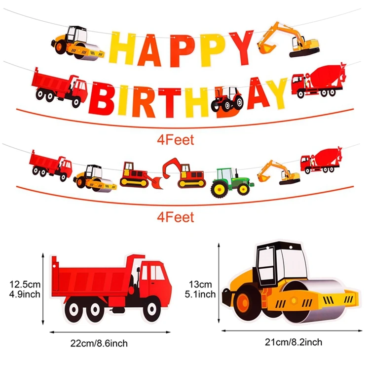 FENGRISE 1 Roll Yellow Warning Tapes Sticker DIY Birthday Party Decoration Construction Party Supplies Hen Wedding Party Items