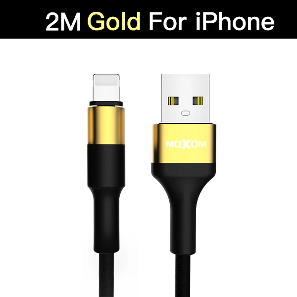 CC-54GL MOXOM 3 в 1 2 м 3 м USB кабель для мобильного телефона Micro usb type C зарядный кабель для iPhone зарядный кабель Micro зарядный usb-шнур - Цвет: CC-54GL
