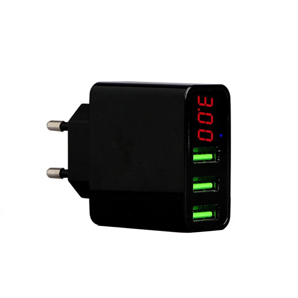 XHDATA 5 в 3 А USB 3,0 зарядное устройство для мобильного телефона с 3 разъемами выходной адаптер быстрая интеллектуальная AC100-240V/50-60 Гц зарядка - Цвет: 3.0 Black EU