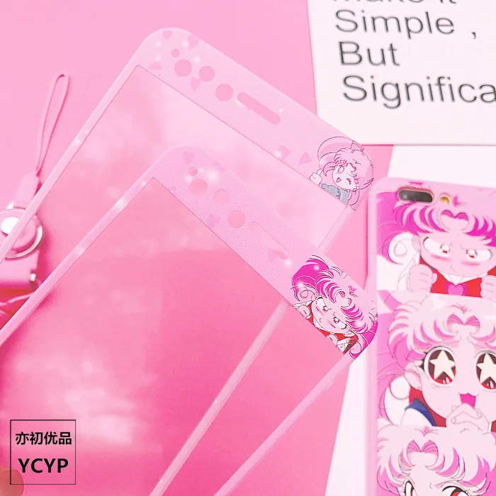 Чехол для iphone XR Cardcaptor Sakura+ пленка для экрана из закаленного стекла для iphone X XS Max 7 8 plus 6 S plus Sailor Moon+ ремешок