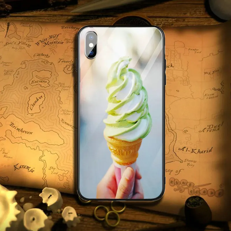 Для iPhone 5 5s se X XR XS Max 8 7 6 S Plus в виде ракушки сумки закаленное стекло мобильный
