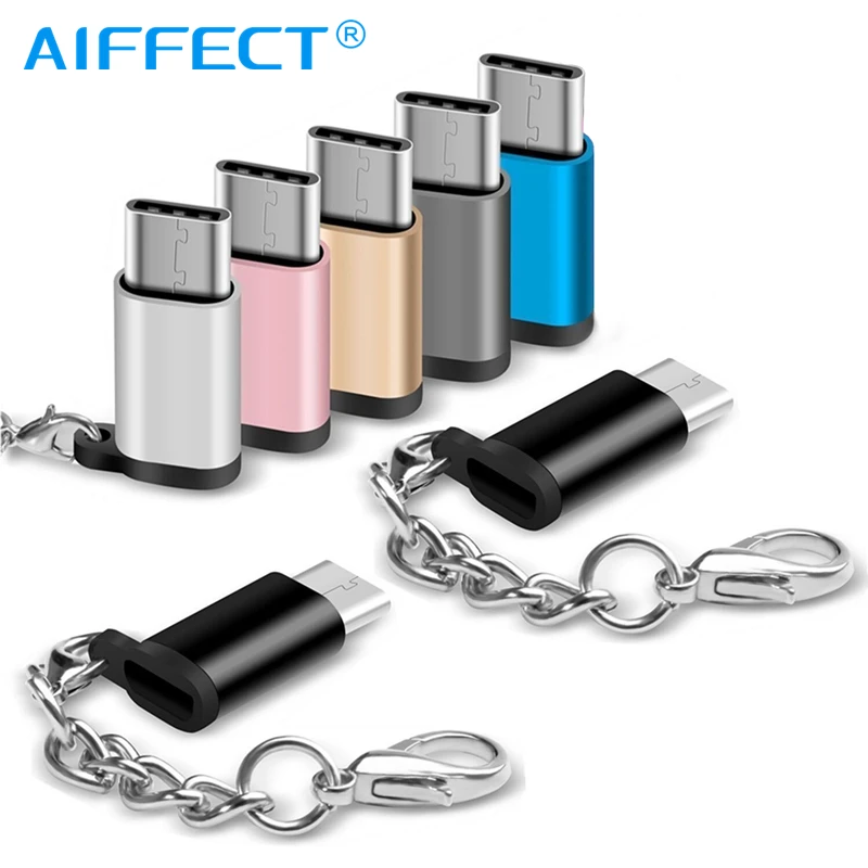 AIFFECT USB Type C адаптер для Micro Женский Для Type-C Мужской конвертер OTG кабель Samsung Xiaomi Huawei