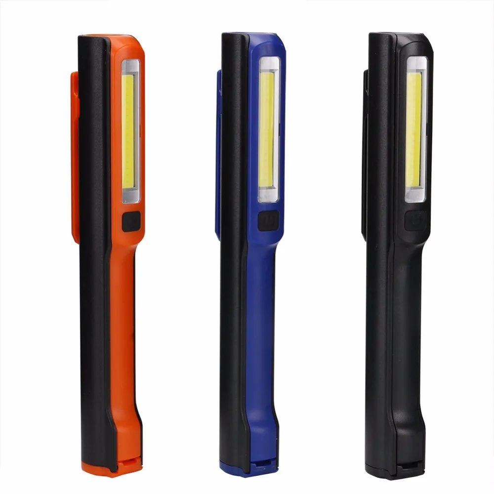 

3W COB LED Flashlight 2 Modes 1*COB LED +1*XPE LED Working Light with Magnet LED Torch Built-in 1*18650 rechargeable battery